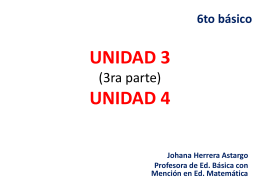 UNIDAD 3 (3ra parte) UNIDAD 4