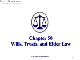 Chapter 53 Wills, Trusts, and Estates