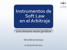 Instrumentos de Soft Law en el Arbitraje
