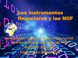 Los Instrumentos Financieros y las NIIF