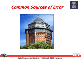 Common Sources of Error - Australian Council for