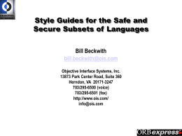 Style Guides for the Safe and Secure Subsets of Languages