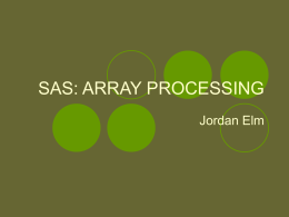 SAS: ARRAY PROCESSING