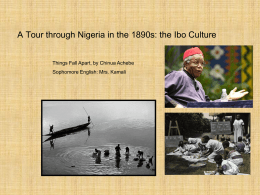 A Tour through Nigeria in the 1890s: the Ibo Culture