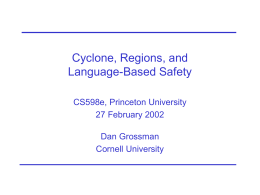 Cyclone, Regions, and Language
