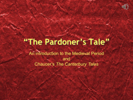 The Pardoner’s Tale” Background Information