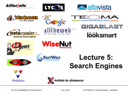 Search Engines 2003 - Carnegie Mellon University