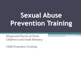 Sexual Abuse Training