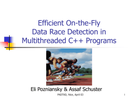 Efficient On-the-Fly Data Race Detection in C++