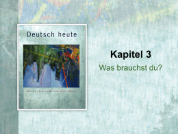 Was brauchst du? - Cengage Learning