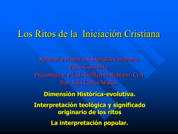 LOS RITOS DE LA INICIACION CRISTIANA.