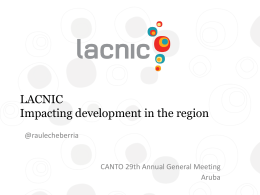 LACNIC Impacting development in the region