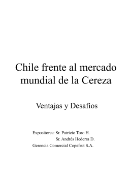 Chile frente al mercado mundial de la Cereza