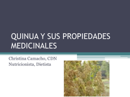 QUINUA Y SUS PROPIEDADES MEDICINALES