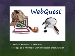 WebQuest - Campus Fundec