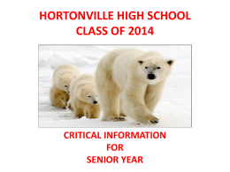 HORTONVILLE HIGH SCHOOL CLASS OF 2014