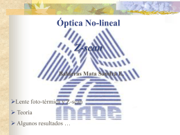 Optica No-lineal Z-scan
