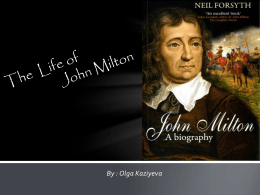 Life of John Milton - College Writing Resources