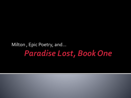 Paradise Lost, Book One - SchoolWorld an Edline Solution