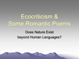 Ecocriticism & Nature Poems