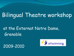 Theatre workshop in Externat Notre Dame Grenoble,France