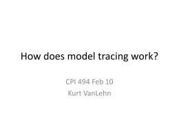 How does model tracing work?