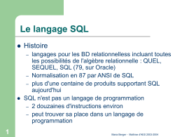 Le langage SQL