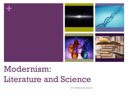 Modernism: Literature and Science