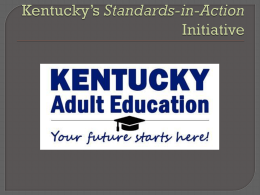 An Overview of the Kentucky Adult Education Common …