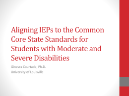 Creating a Standards-Based IEP