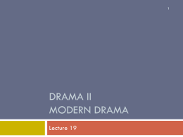 DRAMA II Modern Drama - Comsats Virtual Campus