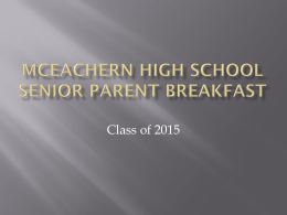 McEachern high school senior parent breakfast