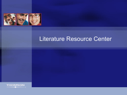 Language Resource Center - Library Research