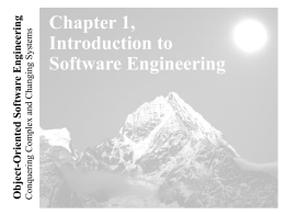Lecture for Chapter 1, Introduction to Software …