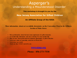 Aspergers and autism - Readington Township Public Schools