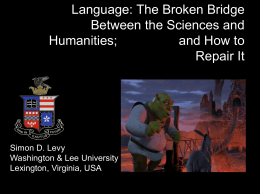 Language: The Broken Bridge Between the Sciences and