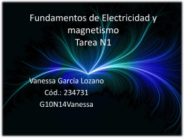 Fundamentos de Electricidad y magnetismo Tarea N1
