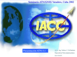 CAR/SAR ATN/GNSS Seminar / Seminario ATN/GNSS …