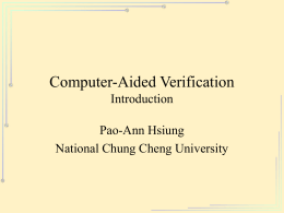 Computer-Aided Verification Introduction