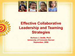 Effective Collaboration and Planning Strategies at the