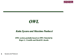 OWL-S Tutorial