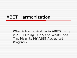 ABET PRIMER - American Society for Engineering Education