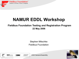 NAMUR EDDL Workshop - Device Description Language