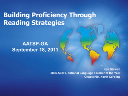 Practical Reading Strategies for the Foreign Language