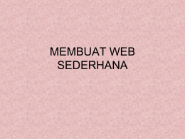 MEMBUAT WEB SEDERHANA