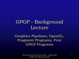 GPGP - Background Lecture