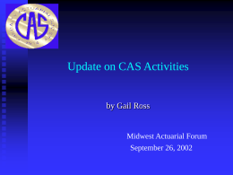 CAS Web Site http://www.casact.org