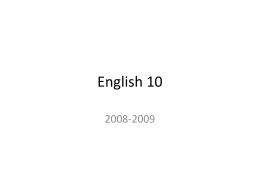 English 10 - Arapahoe High School