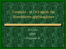 Emerald – distributed OO language