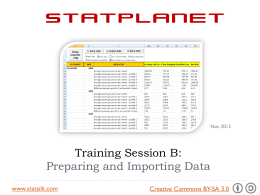 Preparing and Importing Data into StatPlanet